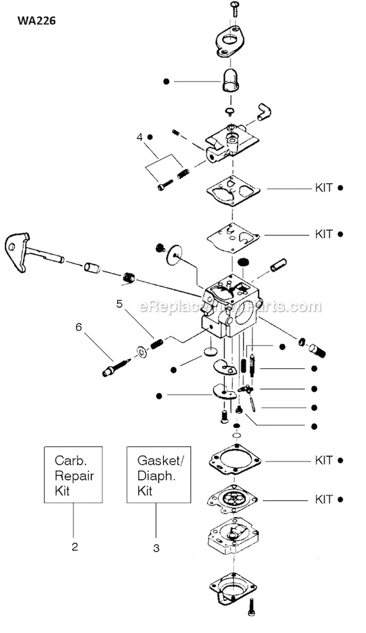 Page C Diagram and Parts List for FEATHERLITE Type 5 Weed Eater Trimmer